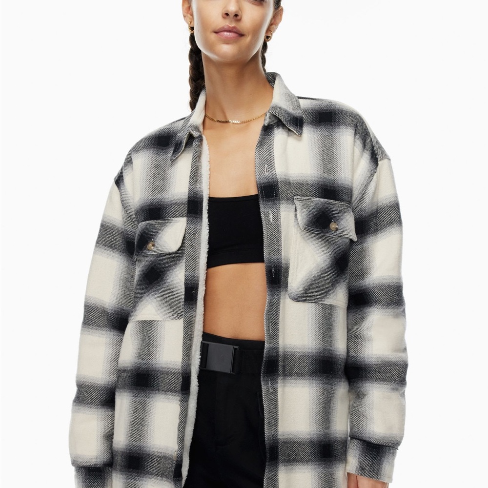 TNA Checkered Shirt Jacket